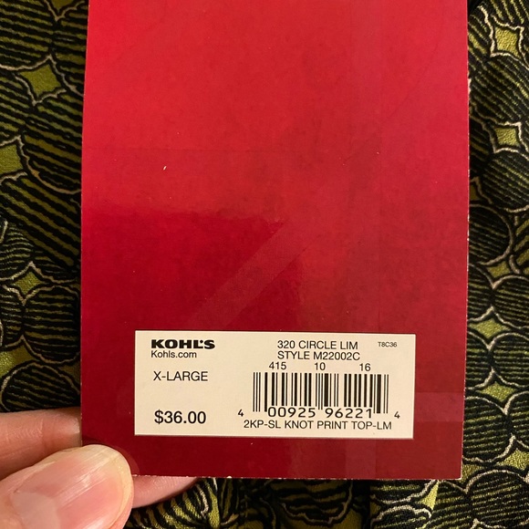 Ladies XL 212 Collection tank in green & black - Picture 5 of 9